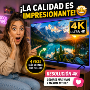 cómo es la resolución 4k - diferencia entre una televisión Full HD y una Smart TV 4K