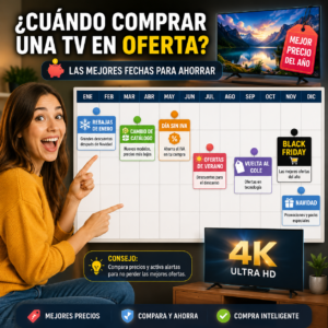 ¿Qué USOS puede tener una Smart TV? Calendario con las mejores fechas del año para cuando comprar una TV smart en oferta