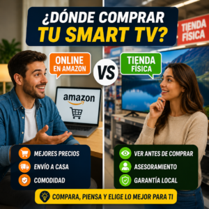 Los MUEBLES de estilo y modernos para tu TV Comparativa de diferentes tiendas donde comprar una Smart TV al mejor precio