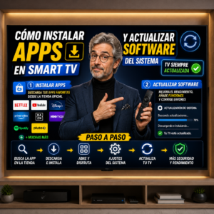 Cómo MONTAR en su SOPORTE una SMART TV Guía de Como instalar APPs en Smart TV y Actualizaciones para SO o softwares