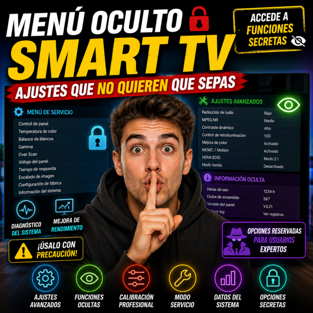 explorando las funciones del menú secretas de una televisión inteligente y los Ajustes Ocultos Smart TV