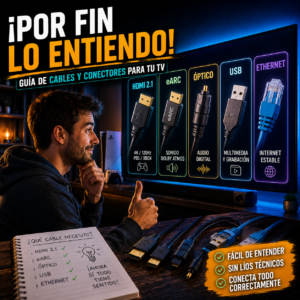 Guía de conectores y cables para televisiones HDMI eARC y USB para Smart TV