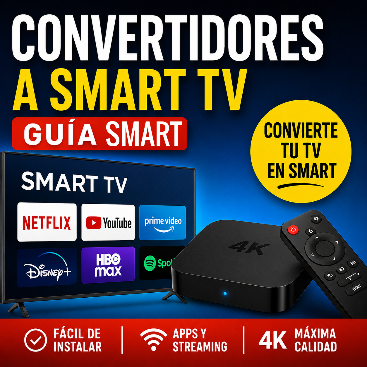 Convertidores para convertir una televisión en Smart TV con Android TV Box y dispositivos de streaming 2026
