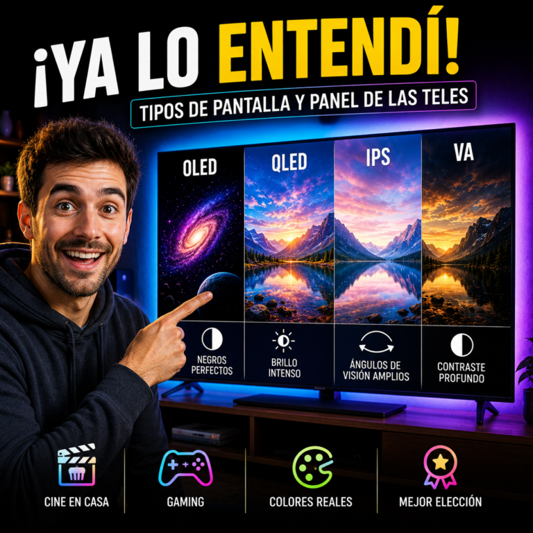 PRUEBAS ELEMENTOR Comparativa entre paneles y tipso de pantallas de TV - OLED QLED IPS y VA en televisores Smart TV
