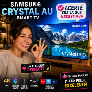 TOP RECEPTORES de señal para ver canales en tu TV Televisores Samsung Crystal AU Smart TV 4K con diseño fino y buena calidad-precio