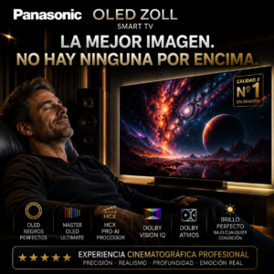 Auriculares y Cascos para oir la Televisión Televisores OLED Panasonic ZOLL con negros profundos y calidad cinematográfica premium