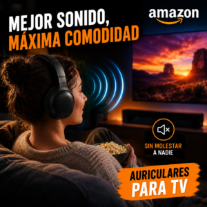 Auriculares inalámbricos para escuchar la televisión con mejor sonido y comodidad