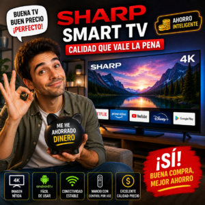 Televisiones DLED, de TD systems K50DLX Televisores Sharp Smart TV 4K con Android TV y buena relación calidad-precio
