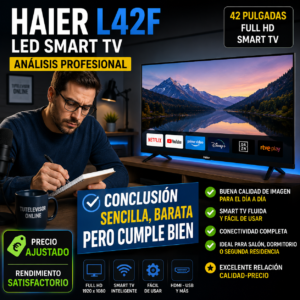 Televisor Haier LF Series HLED Smart TV ideal para series, televisión con estándar barato