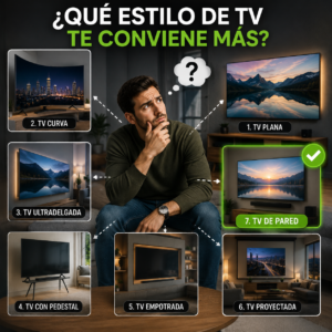 Televisores LED: HAIER, series LF Ejemplos de Estilos Smart TV con distintos diseños, tamaños y tecnologías de pantalla