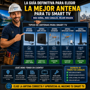 Las principales FUNCIONALIDADES de una Televisión inteligente Antenas para Smart TV que mejoran la calidad y estabilidad de la señal de televisión
