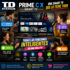Televisores de marca INFINITON TD Systems Prime C/X Smart TV con Android TV y funciones inteligentes avanzadas