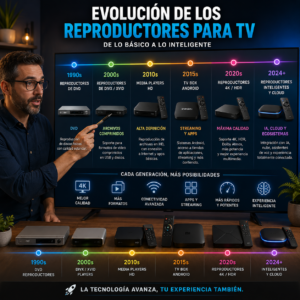 Centro multimedia conectado a Receptores Smart TV mediante distintos reproductores