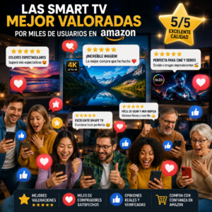 Smart TV mejor valoradas por usuarios con altas puntuaciones y opiniones positivas