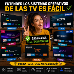 Comparativa de sistemas operativos de Smart TV Android TV Google TV Tizen y webOS